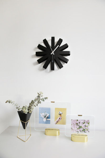 Relógio de Parede Ribbon 30cm Preto Umbra