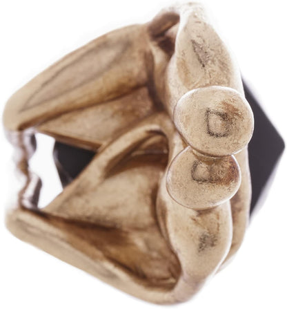 Figura Decorativa de Resina Casal Sentado Wolff 10,5x9x27,5cm