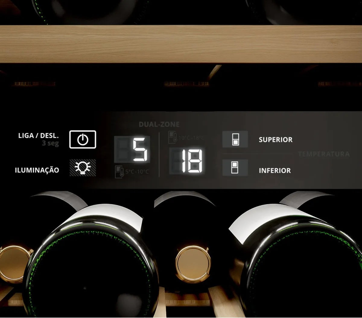 Adega Brastemp Gourmand Dual Zone 51 Garrafas  BZB51AE