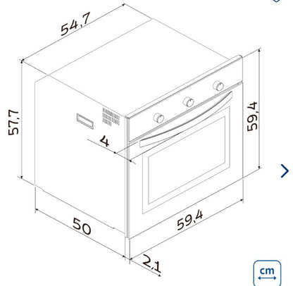 Forno Elétrico de Embutir Tramontina Inox Cook em Aço Inox 7 Funções 73 L 220v