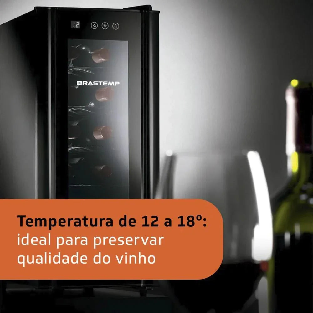 Adega Climatizada Brastemp 12 Garrafas All Black Preto