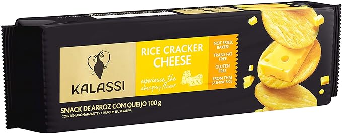 Snack de Arroz com Queijo Rice Cracker Cheese Kalassi  100g