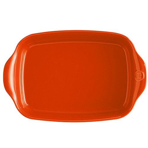 Travessa Refratário Cerâmica Emile Henry 36 x 23 cm Laranja