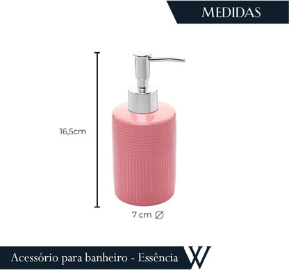 Conjunto 2 Peças para Banheiro de Cerâmica Essência Rosa Wolff