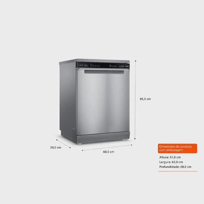 Lava-Louças Brastemp 15 Serviços BLF62ARBNA 60Hz Inox