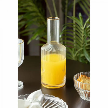 Garrafa de Cristal Wolff com Fio de Ouro Lines 800ml