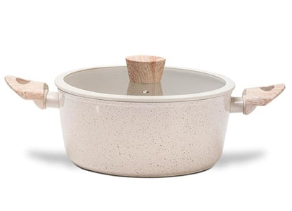 Jogo de Panelas Brinox Antiaderente Ceramic Life 6 Peças Sirius com Indução Vanilla