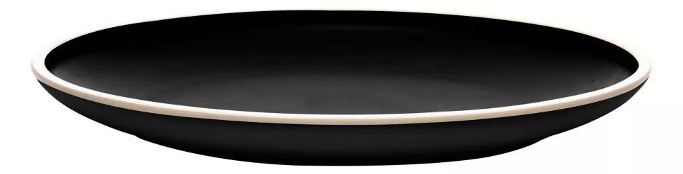 Prato Raso de Melamina Wolff Class Preto 27cm