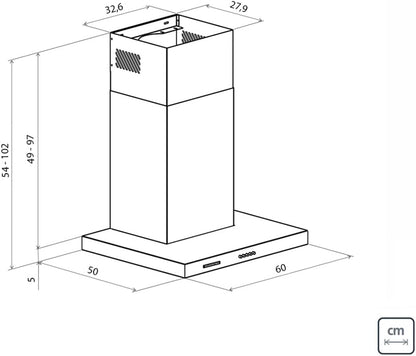 Coifa de Parede Inox New DrittaTramontina Inox 60cm