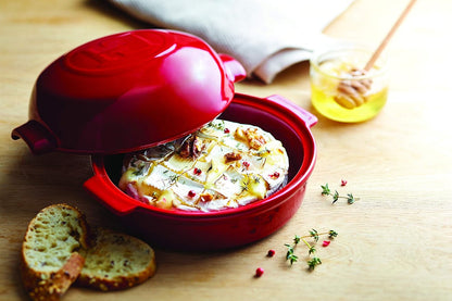 Forma Redonda com Tampa para Gratinar 19,5x17,5 cm Vermelha Emile Henry