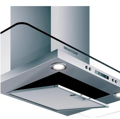 Coifa Vidro Plano Parede Brastemp 90 cm BAP90AR