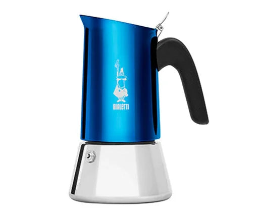 Cafeteira Italiana Bialetti Venus Inox Azul 6 Xícaras
