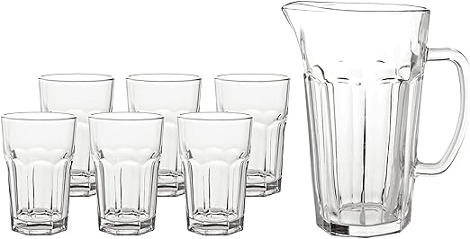 Jogo 1 Jarra de 1,4L e 6 Copos Altos 310ML