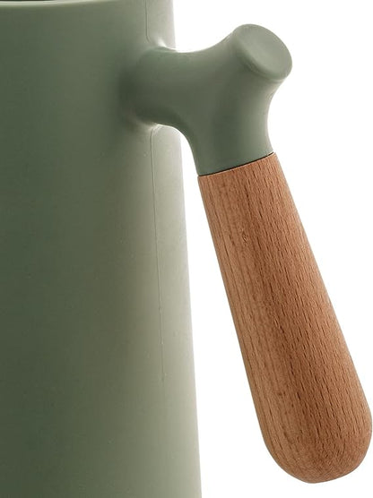 Garrafa Térmica Nórdica c/ Cabo Madeira 1L Verde