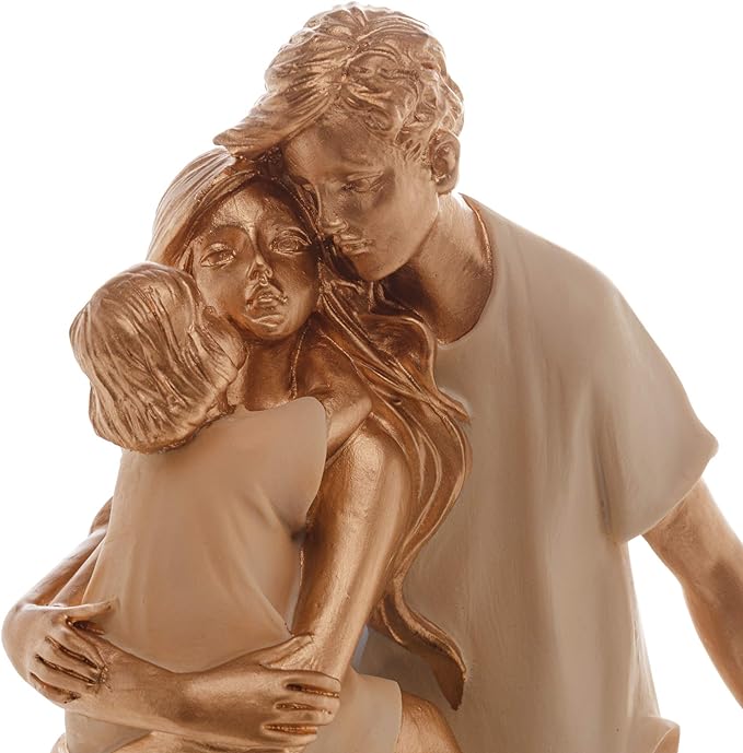 Figura Decorativa de Resina Familia Wolff 15x9x28cm
