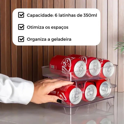 Organizador Multiuso Porta Latas Paramount P/ Geladeira 6UN