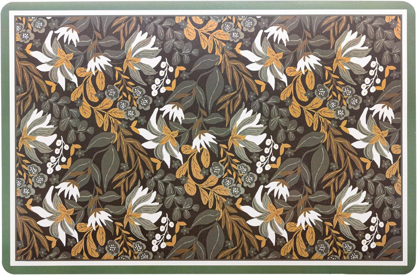 Jogo Americano de Plástico Lyor Green Garden 43,5cm x 28,5cm