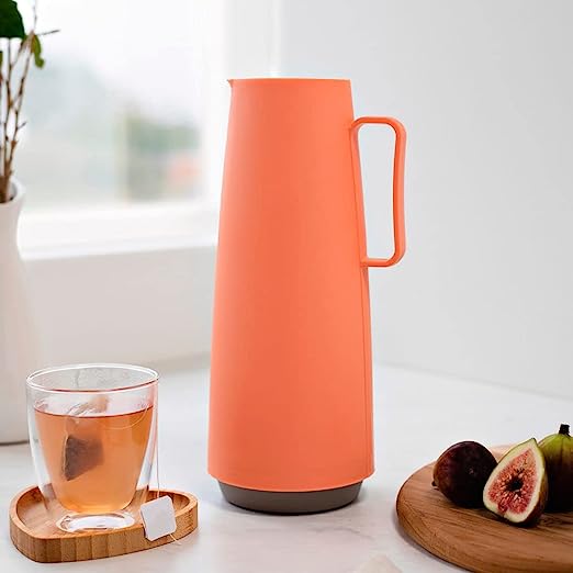Garrafa Térmica Tramontina Exata Plástico Coral  Vidro 1L