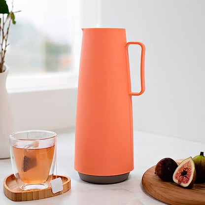 Garrafa Térmica Tramontina Exata Plástico Coral  Vidro 1L