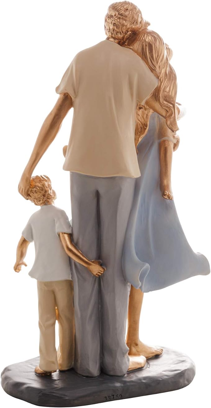 Figura Decorativa de Resina Familia Wolff 15x9x28cm