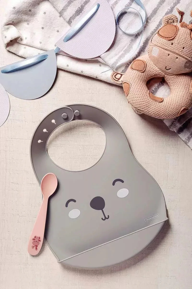 Kit Babador e Colher Infantil  Le Petit 02 Peças Tramontina