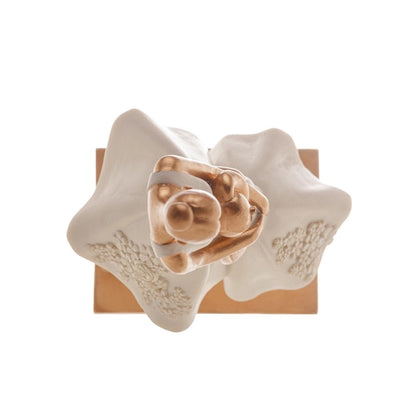 Figura Decorativa de Resina Mãe e Filha Wolff Branco 10x7x20cm