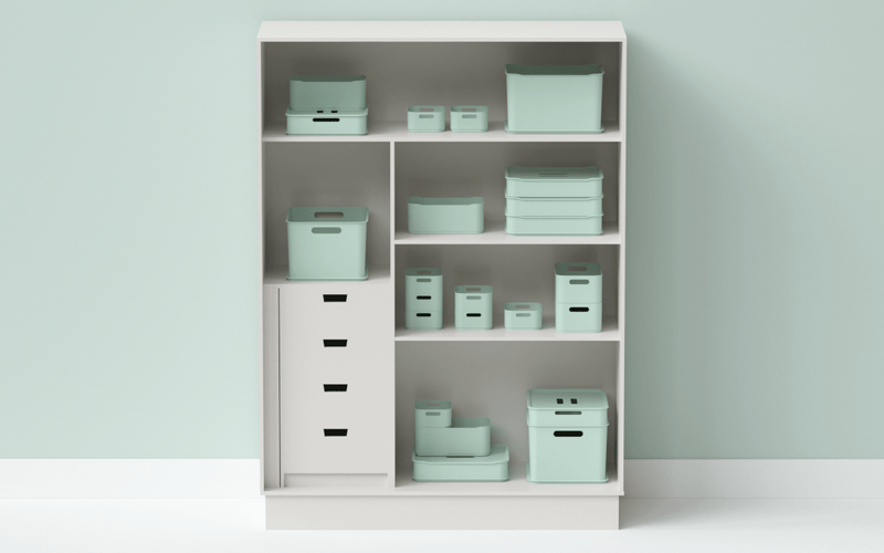 Cesta Fit Coza Verde Claro 8x15x18,5cm