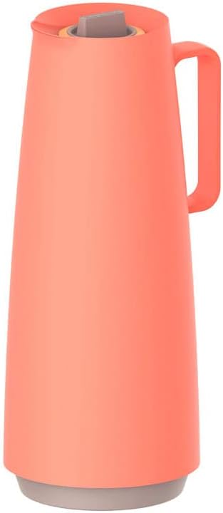 Garrafa Térmica Tramontina Exata Plástico Coral  Vidro 1L