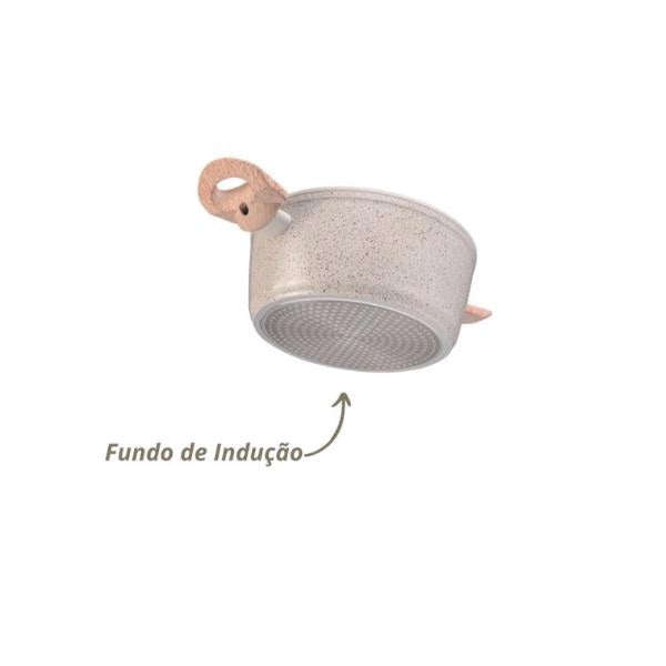 Conj Panelas Brinox Sirius 4 Peças  Fundo Indução Vanilla