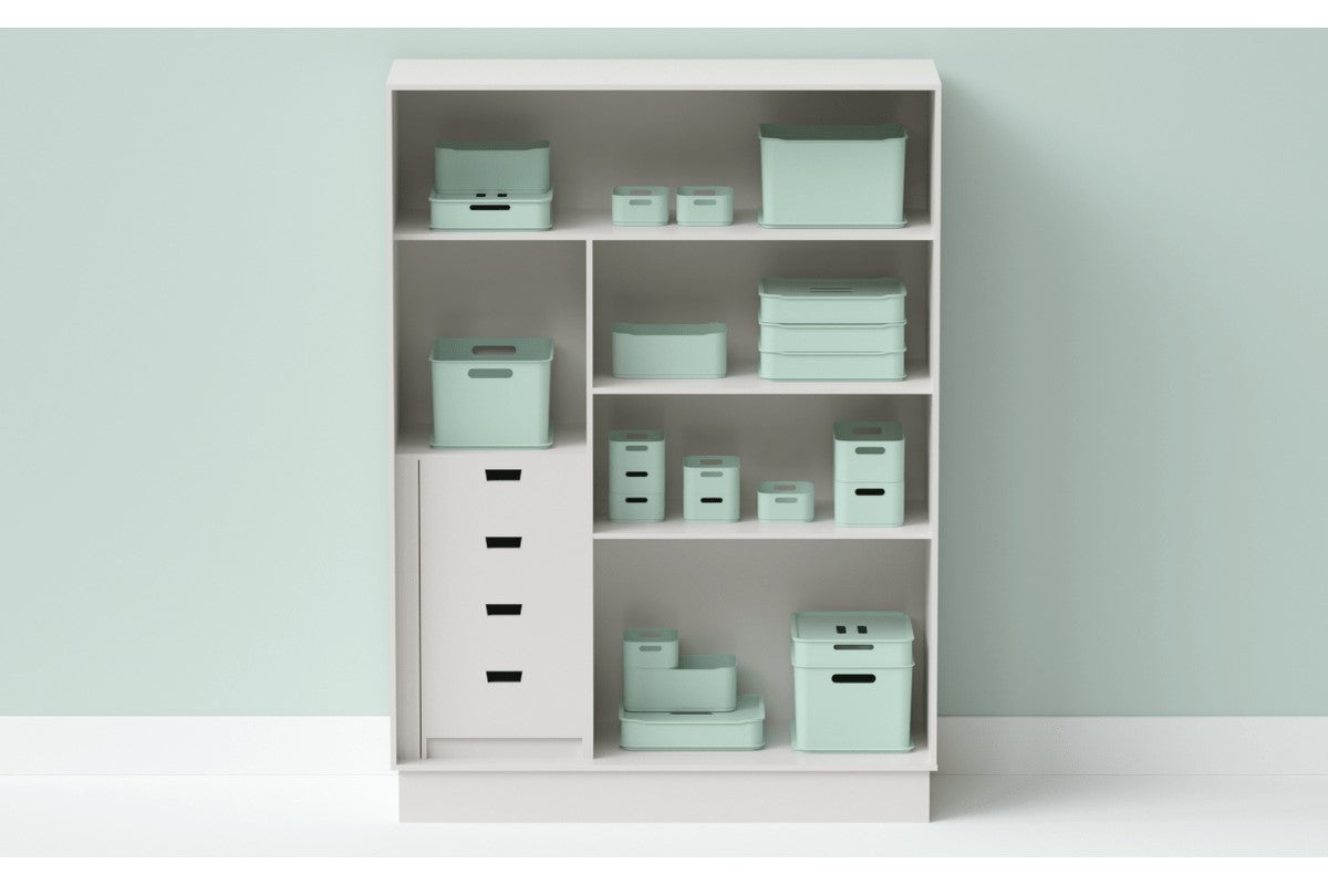 Cesta Fit Ultra Organizadora Coza Com Tampa Verde 37x30x8cm