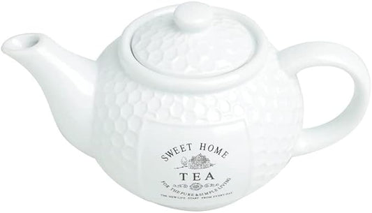 Bule de Cerâmica P/ Chá Sweet Home Branco 1L