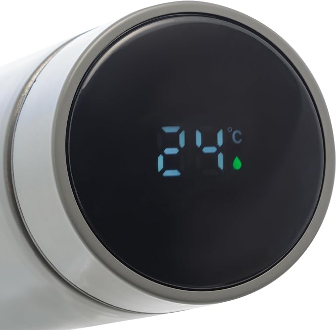 Garrafa Térmica Aço Inox Termômetro em Led 500ml Wolff Cinza