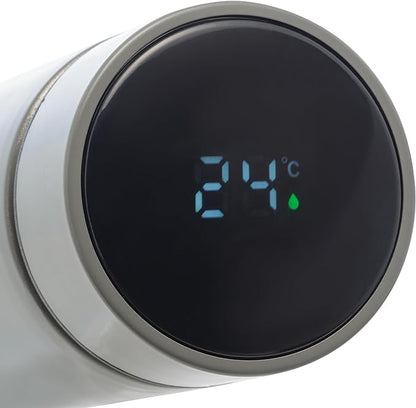 Garrafa Térmica Aço Inox Termômetro em Led 500ml Wolff Cinza