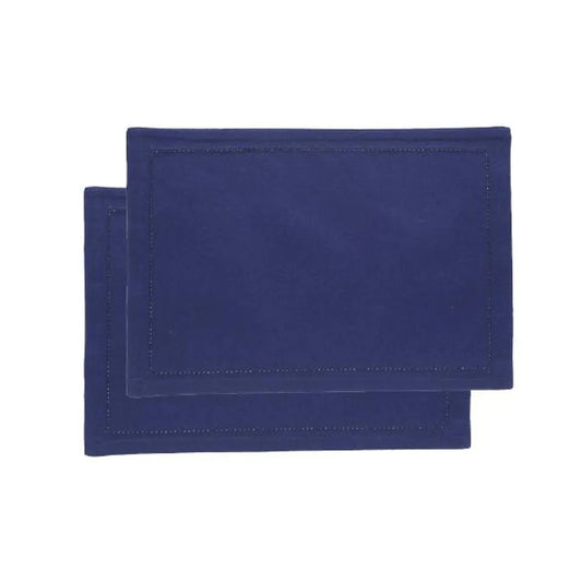 Jogo Americano Woodart 2 Peças Algodao Azul Escuro 45x33cm