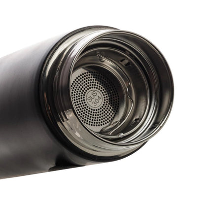 Garrafa Térmica Aço Inox Termômetro em LED Preta 500ml Wolff